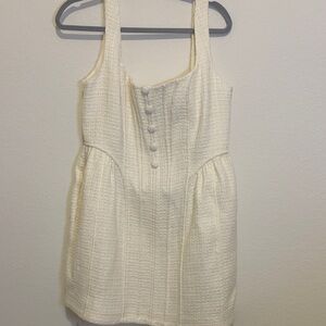 Self-Portrait Cream Textured Dress